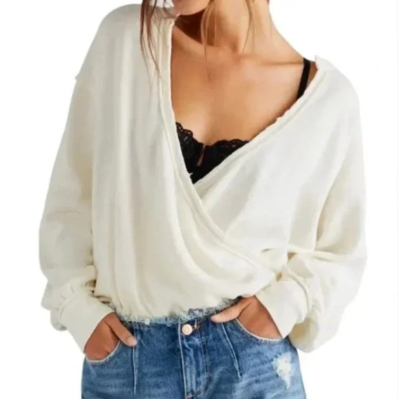 NWT Free People Anyway Tee / Gardenia - Picture 3 of 5